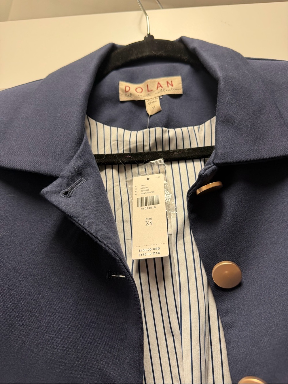 Anthropologie Blazer XS Dolan Navy